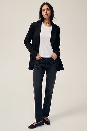 Lana Mid Rise Straight Jeans AGOLDE