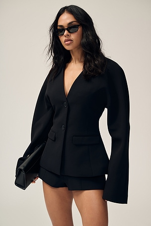 Gal Polished Crepe Blazer EAVES