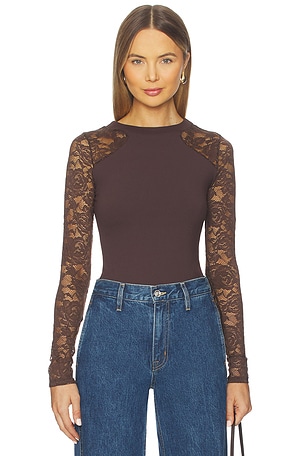 x Intimately FP No Excuses Long Sleeve In Hot Fudge Free People