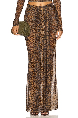 Printed Mesh Draped Skirt Lapointe